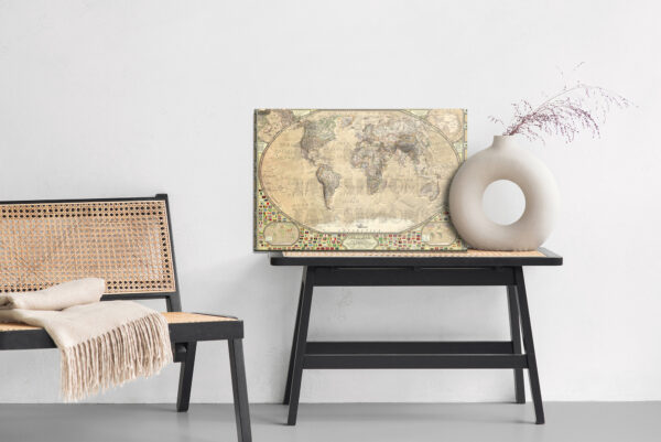 Obraz Na Płótnie Mapa Świata Vintage - obrazek 8