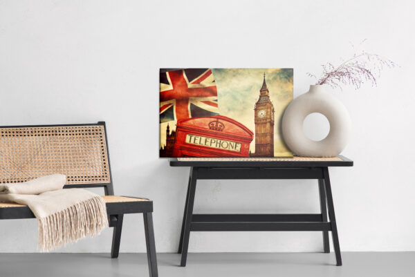 Obraz Na Płótnie Symbole Londynu W Stylu Vintage - obrazek 8