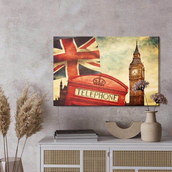 Obraz Na Płótnie Symbole Londynu W Stylu Vintage - obrazek 5