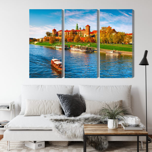 Obraz Wieloczęściowy Zamek Królewski Na Wawelu W Krakowie, Widok Panoramiczny - obrazek 5