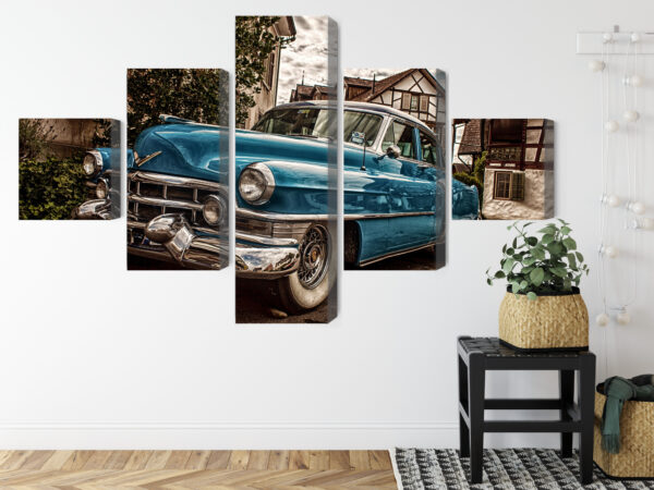 Obraz Wieloczęściowy Niebieski Cadillac Eldorado Z 1953 Roku - obrazek 9