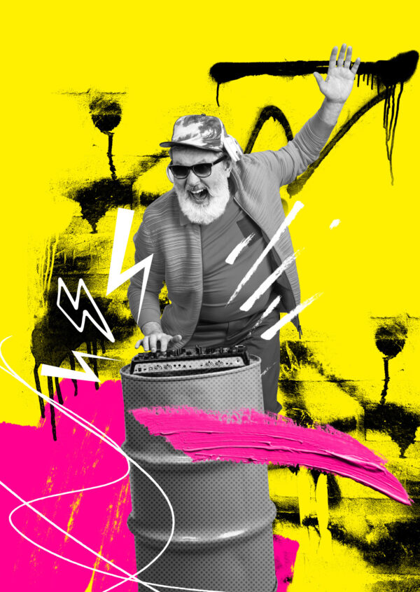 Plakat Dj W Miejskiej Dżungli - Kolorowy Kolaż - obrazek 2
