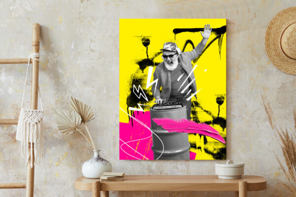 Plakat Dj W Miejskiej Dżungli - Kolorowy Kolaż - obrazek 7