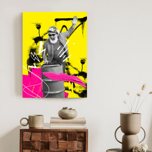 Plakat Dj W Miejskiej Dżungli - Kolorowy Kolaż - obrazek 4