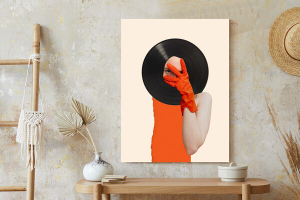 Plakat Muzyka Umysłu Na Płycie Winylowej Kolaż Pop-Art - obrazek 7