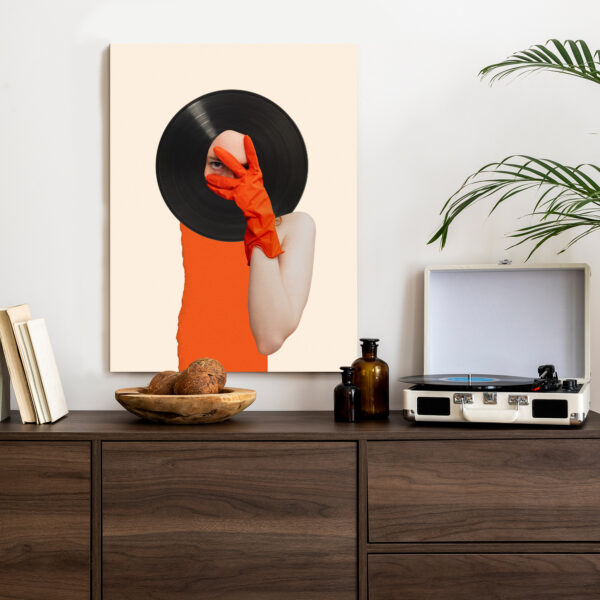 Plakat Muzyka Umysłu Na Płycie Winylowej Kolaż Pop-Art - obrazek 5
