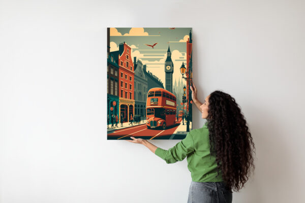 Plakat Londyński Autobus Na Ulicy Miasta - obrazek 8
