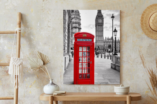 Plakat Czerwona Budka Telefoniczna Z Big Benem W Tle - obrazek 7