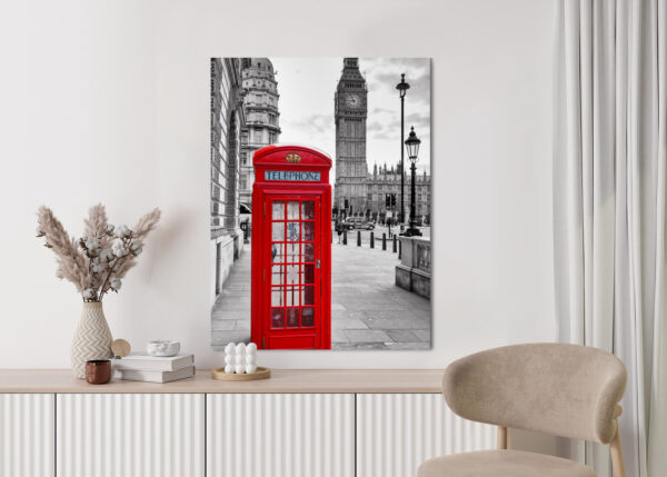 Plakat Czerwona Budka Telefoniczna Z Big Benem W Tle - obrazek 6