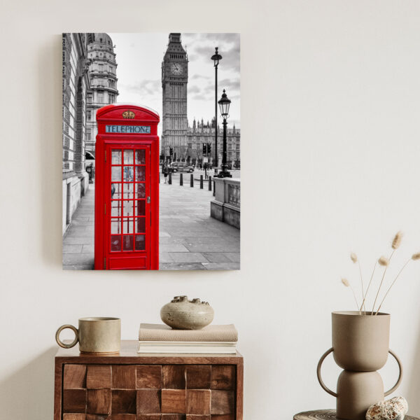Plakat Czerwona Budka Telefoniczna Z Big Benem W Tle - obrazek 4