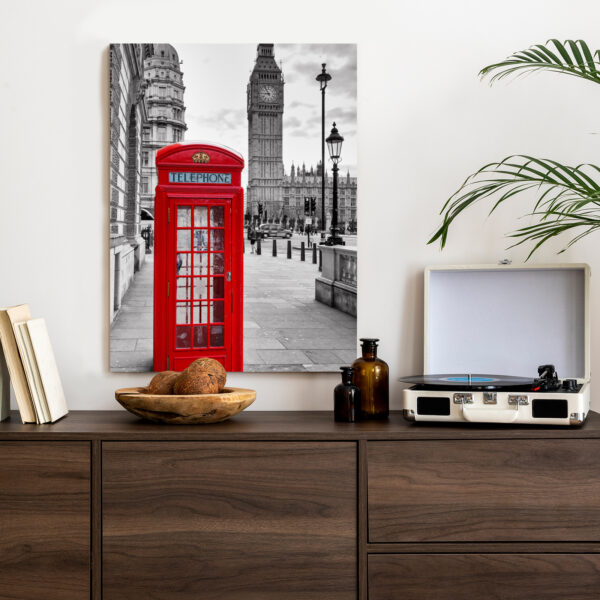 Plakat Czerwona Budka Telefoniczna Z Big Benem W Tle - obrazek 5