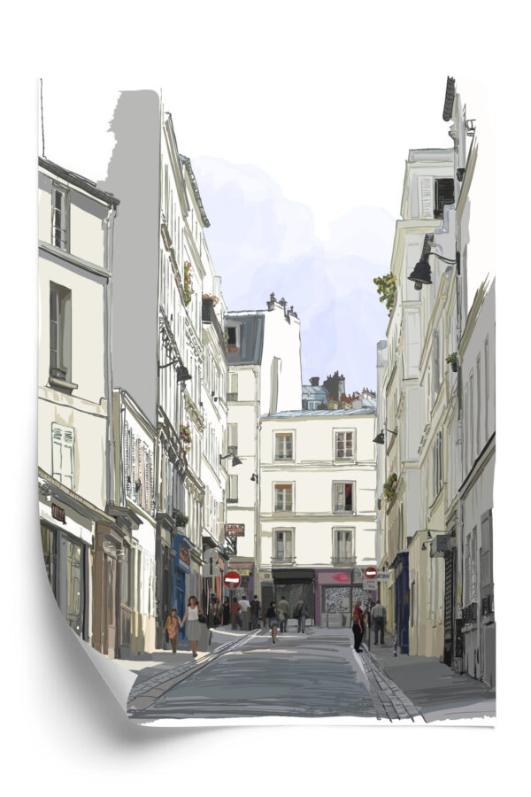 Plakat Uliczka Przy Montmartre W Paryżu - obrazek 3