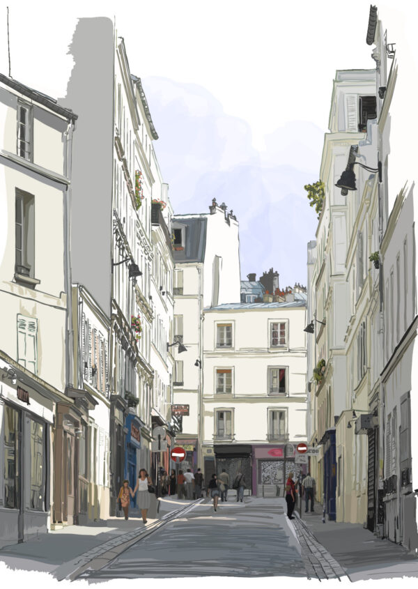 Plakat Uliczka Przy Montmartre W Paryżu - obrazek 2