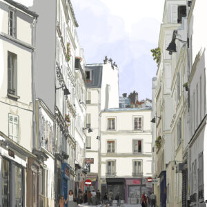 Plakat Uliczka Przy Montmartre W Paryżu
