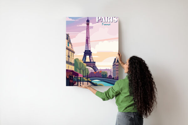 Plakat Paryż Wieża Eiffla Nad Sekwaną - obrazek 8