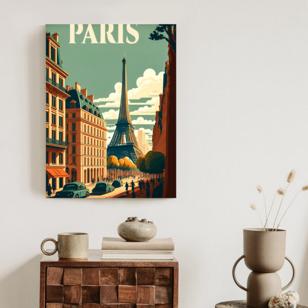 Plakat Retro Pocztówka Z Paryża - obrazek 4