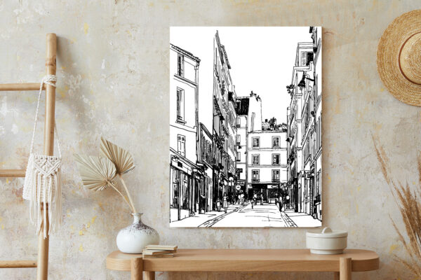 Plakat Uliczka Przy Montmartre W Paryżu - Szkic - obrazek 7