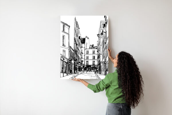 Plakat Uliczka Przy Montmartre W Paryżu - Szkic - obrazek 8
