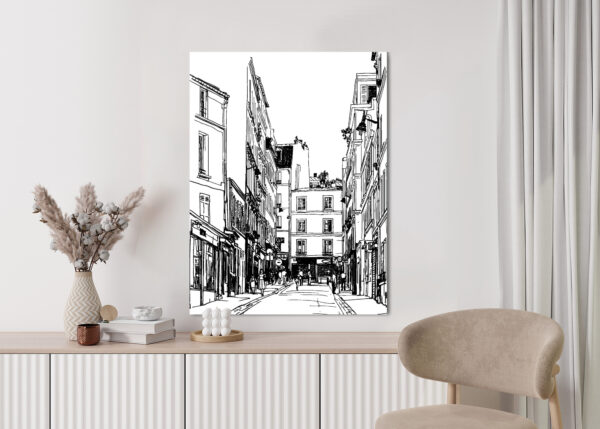 Plakat Uliczka Przy Montmartre W Paryżu - Szkic - obrazek 6
