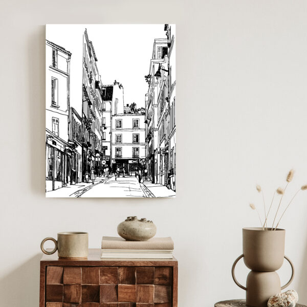 Plakat Uliczka Przy Montmartre W Paryżu - Szkic - obrazek 4