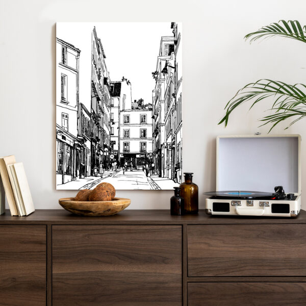 Plakat Uliczka Przy Montmartre W Paryżu - Szkic - obrazek 5