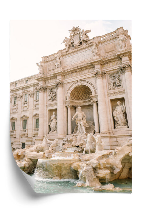 Plakat Fontanna Di Trevi Z Rzeźbami - obrazek 3