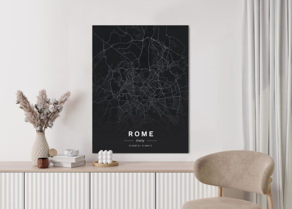 Plakat Mapa Rzymu W Minimalistycznym Stylu - obrazek 6