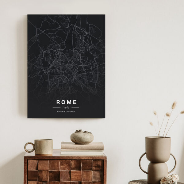 Plakat Mapa Rzymu W Minimalistycznym Stylu - obrazek 4