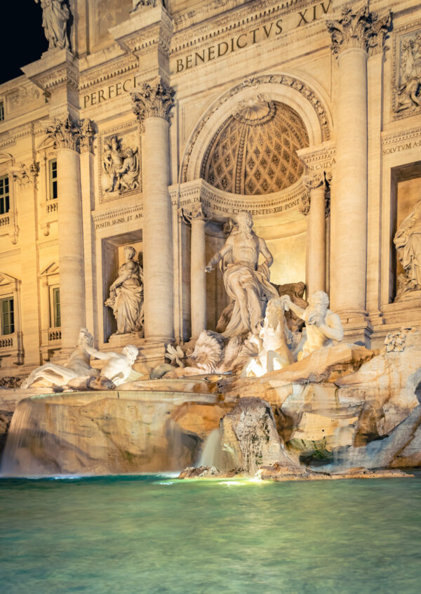 Plakat Fontanna Di Trevi W Rzymie Nocą - obrazek 2