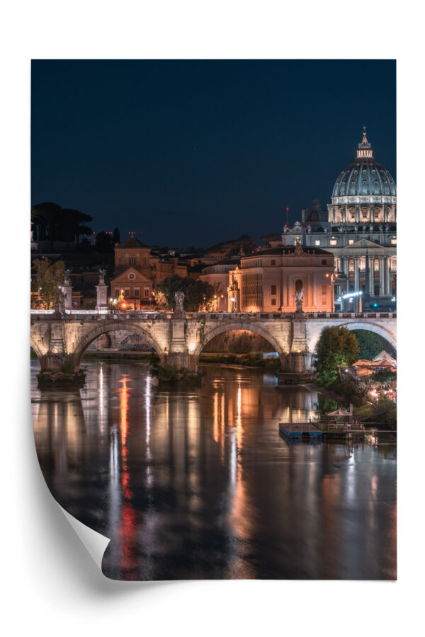 Plakat Tiber Most I Kopuła Watykanu - obrazek 3