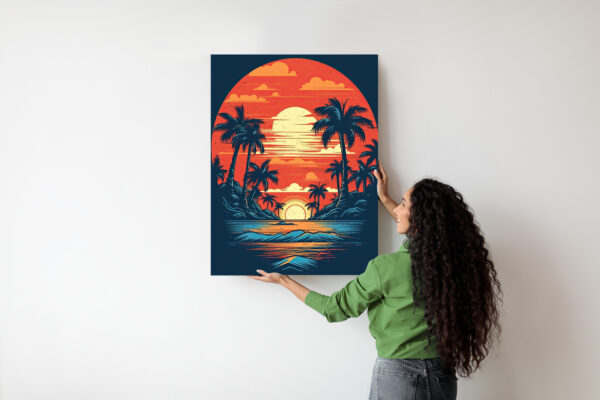 Plakat Letnia Plaża Z Palmami I Morzem - obrazek 8