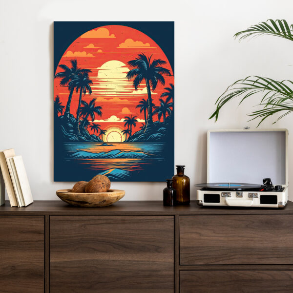 Plakat Letnia Plaża Z Palmami I Morzem - obrazek 5