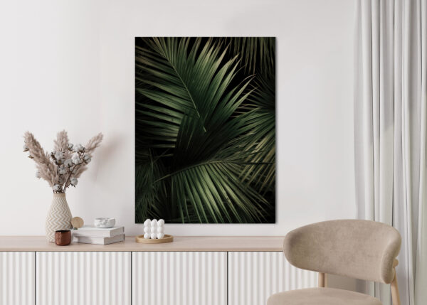 Plakat Ciemne Duże Liście Palmy - obrazek 6