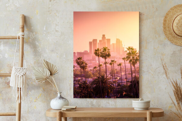 Plakat Panorama Los Angeles Z Palmami I Zachodem Słońca - obrazek 7