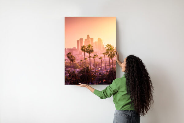 Plakat Panorama Los Angeles Z Palmami I Zachodem Słońca - obrazek 8