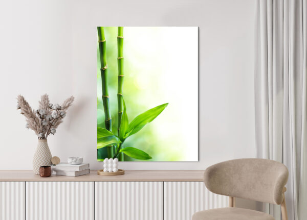Plakat Wiele Łodyg Bambusa I Wiązki Światła - obrazek 6