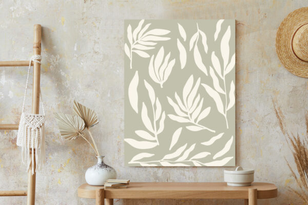 Plakat Grafika Botaniczna Z Beżowymi Liśćmi - obrazek 7