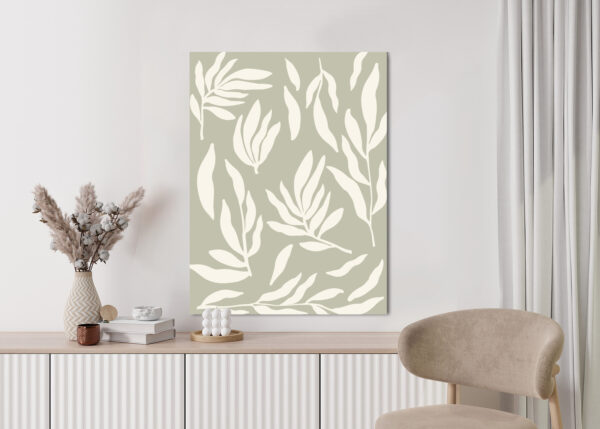 Plakat Grafika Botaniczna Z Beżowymi Liśćmi - obrazek 6