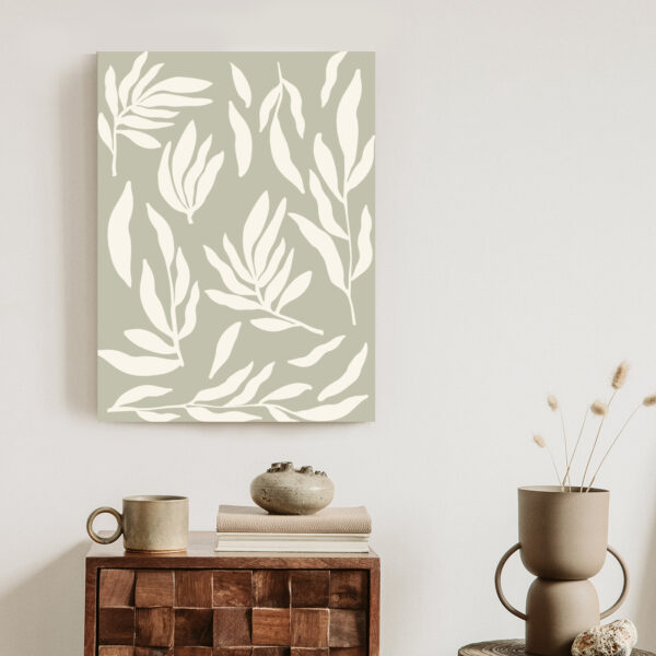 Plakat Grafika Botaniczna Z Beżowymi Liśćmi - obrazek 4