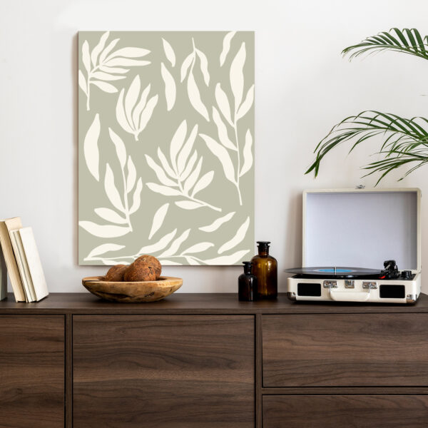 Plakat Grafika Botaniczna Z Beżowymi Liśćmi - obrazek 5
