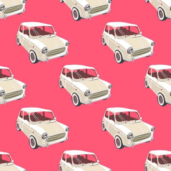 Tapeta Dla Dzieci - Kultowe Auta W Stylu Retro - obrazek 2
