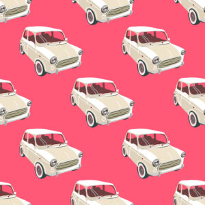 Tapeta Dla Dzieci - Kultowe Auta W Stylu Retro