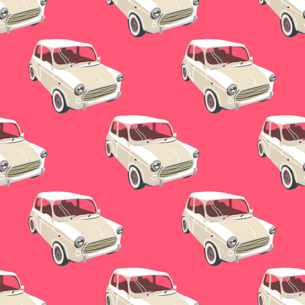 Tapeta Dla Dzieci - Kultowe Auta W Stylu Retro