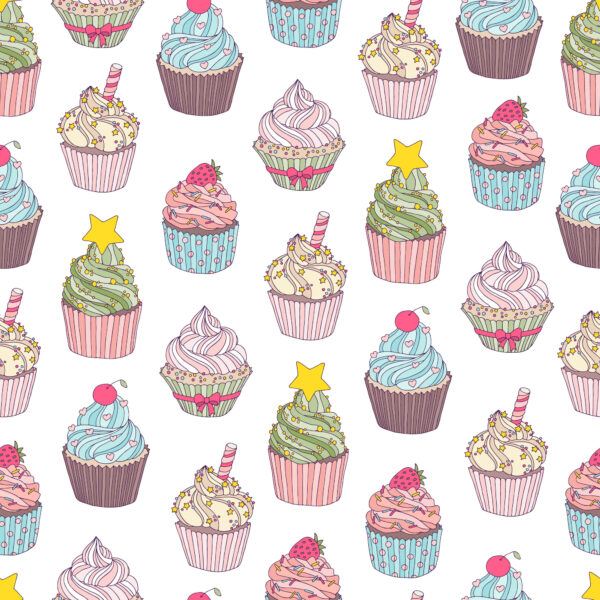 Tapeta Do Kuchni-Kolorowe Muffinki - obrazek 2