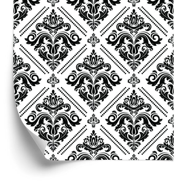Tapeta Klasyczne Czarno-Białe Ornamenty - obrazek 4