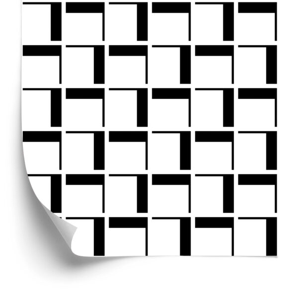 Tapeta 3D Geometryczna W Kratę Do Salonu, Biura - obrazek 4