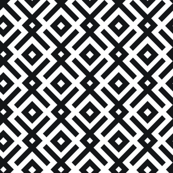 Tapeta Czarno-Biały Wzór Geometryczny - obrazek 2