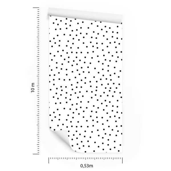 Tapeta Minimalistyczne Czarne Kropki - obrazek 3