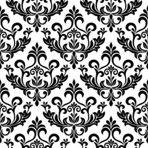 Tapeta Czarno - Białe Ornamenty