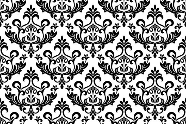 Tapeta Czarno - Białe Ornamenty